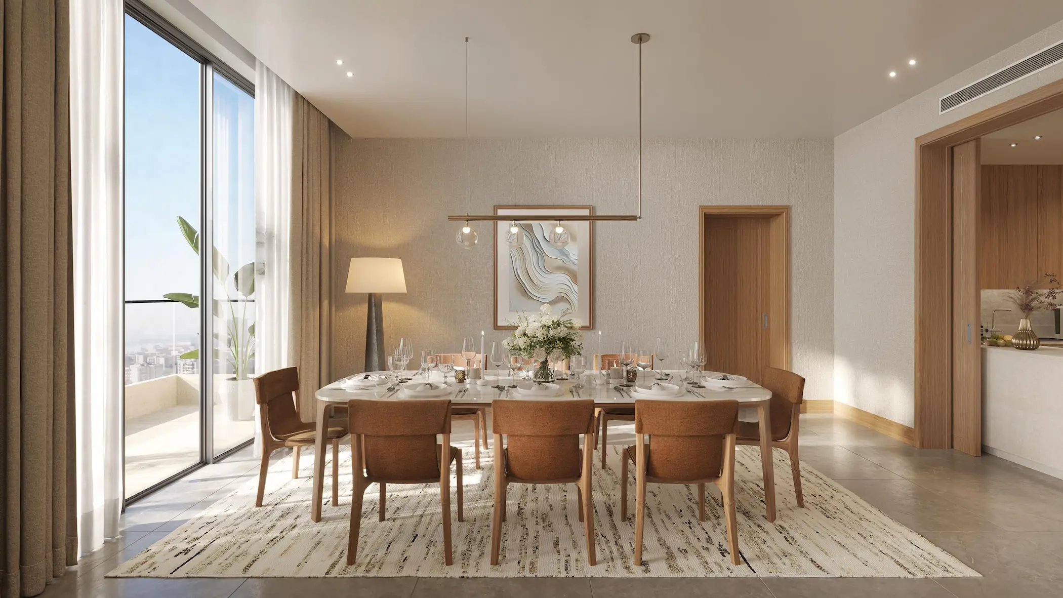 Rixos Baghdad InteriorTwo Bedroom Dining Area FS1440MS